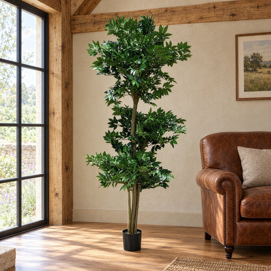 180cm Artificial Fire Retardant Lychee Ball Tree and Natural Trunk