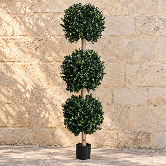 150cm UV Protected Triple Ball Topiary Tree Artificial