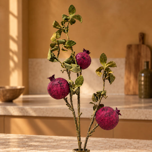 75cm Pomegranate Stem Artificial Purple