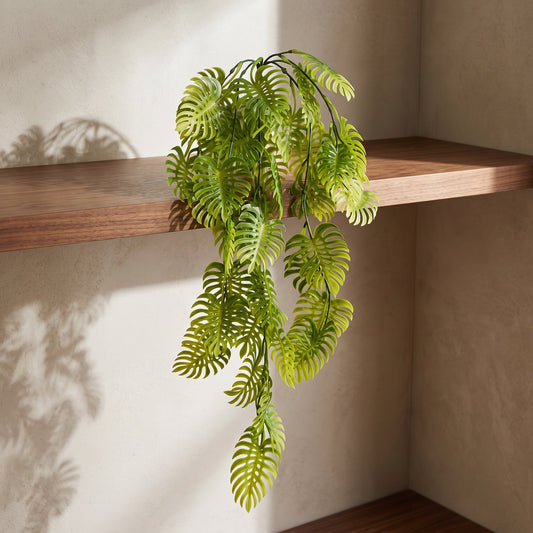 80cm Artificial Trailing Tropical Monstera Plant Light Green