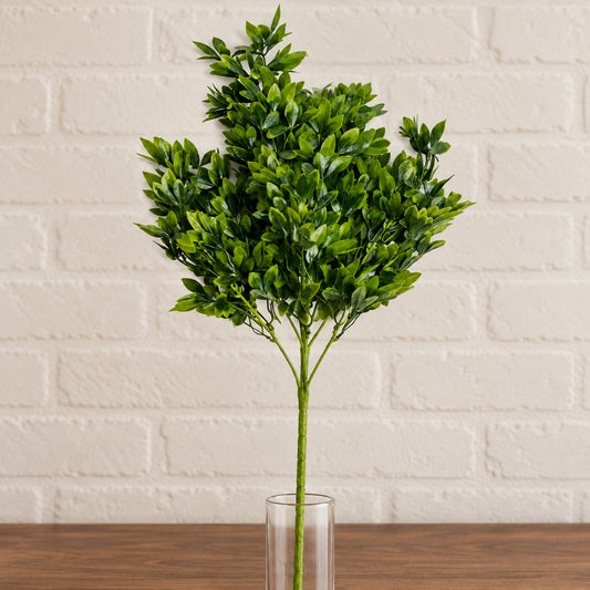 75cm Artificial Boxwood Leaf Bush Stem