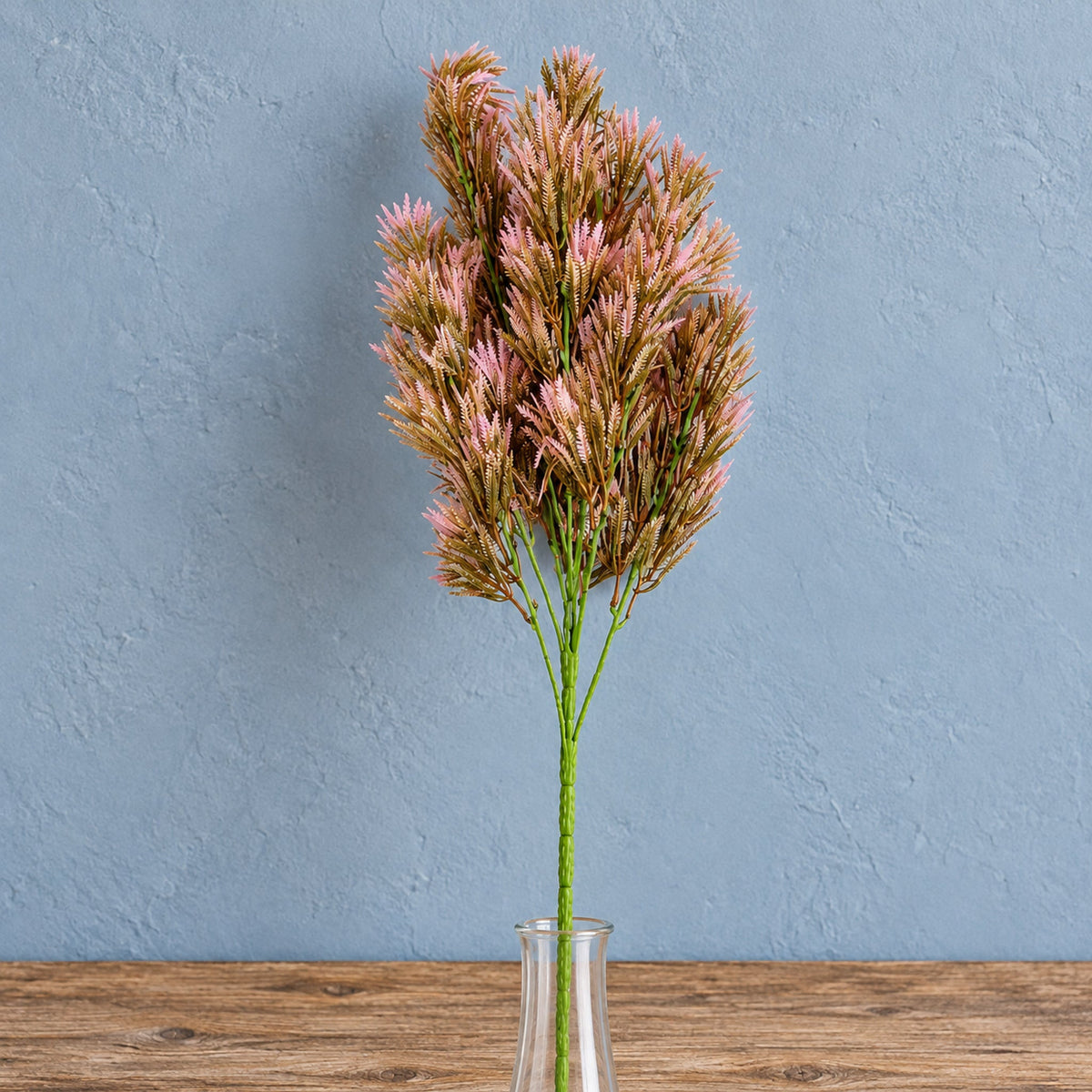 75cm Artificial Pink Heather Fern Bush Stem