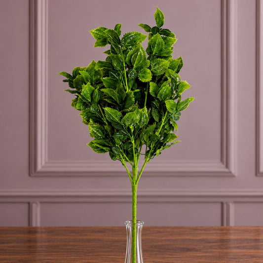 75cm Artificial Green Leaf Foliage Bush Stem