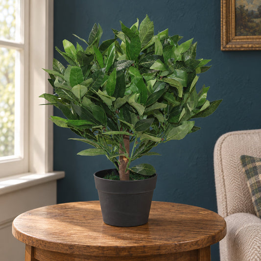 50cm Dwarf Artificial Bay Tree Laurel Topiary Bush