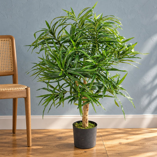 Artificial 100cm Dracaena Plant Tree with Pot Premium Range