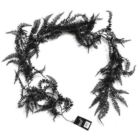 180cm Black Artificial Fern Garland Hanging Foliage Decoration