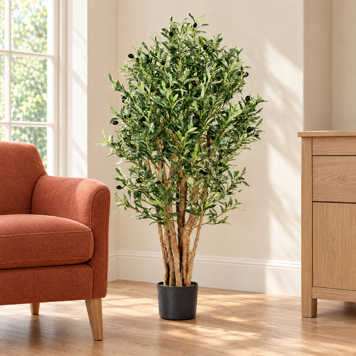 125cm Luxury Artificial Olive Tree Premium Range