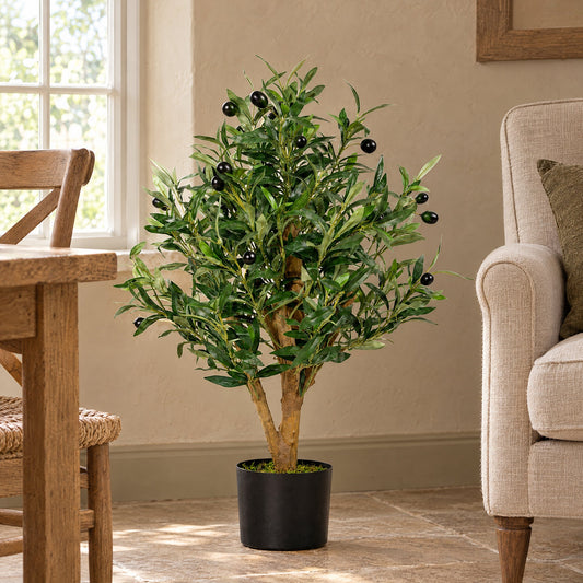 Artificial 65cm Luxury Olive Tree Bush Premium Range