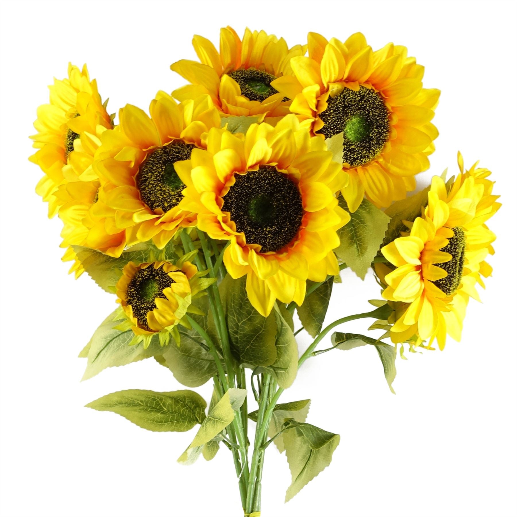 88cm Yellow Artificial Sunflower 3 heads – image 3