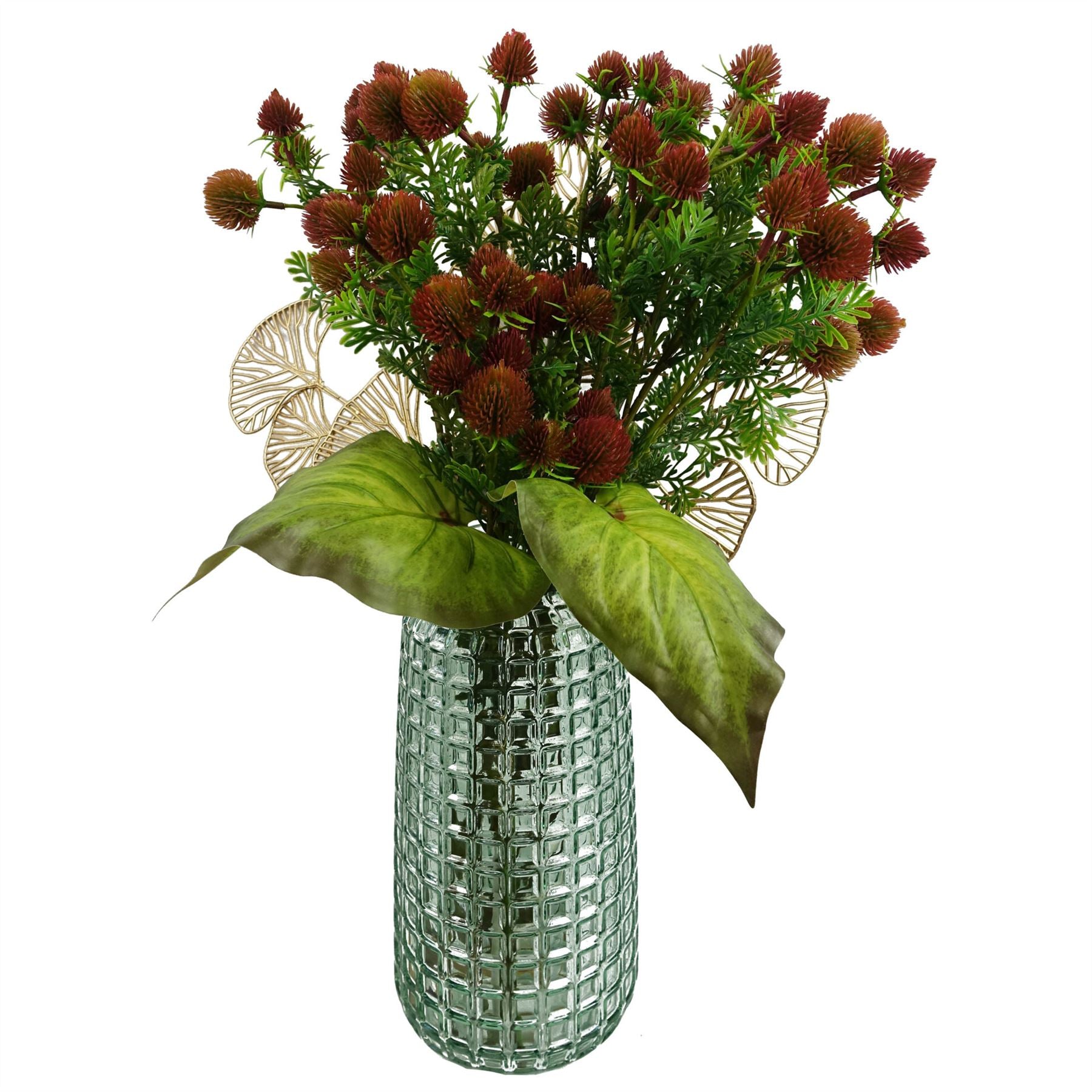 50cm Artificial Green Plastic Leaf Stem – image 4