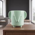 13cm Ceramic Blue Elephant Planter