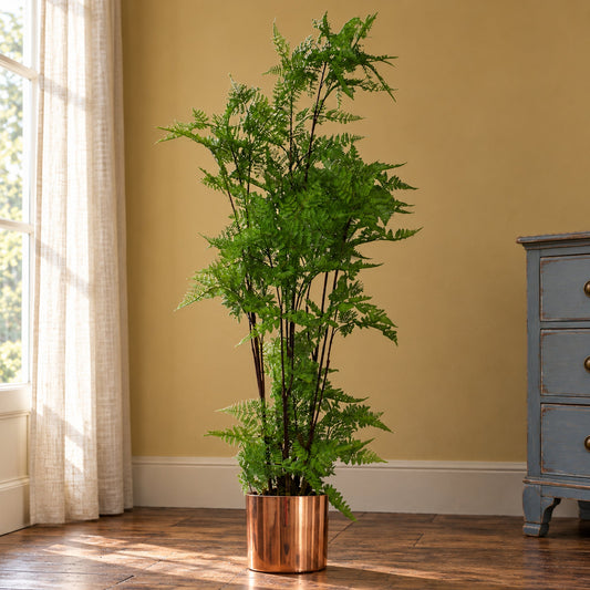 150cm Artificial Moss Base Fern Foliage Plant with Copper Metal Plater