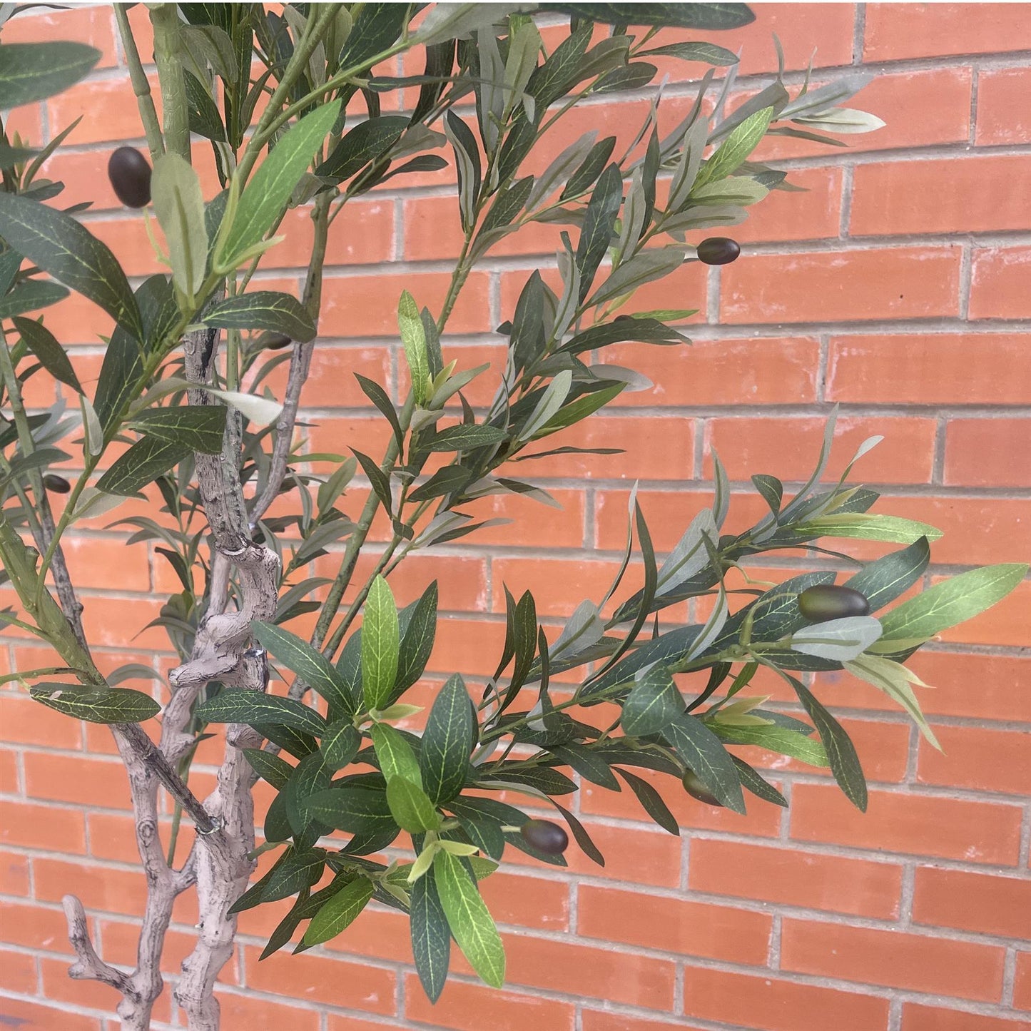 200cm XXL Artificial Olive Tree with Decorative Planter – image 5
