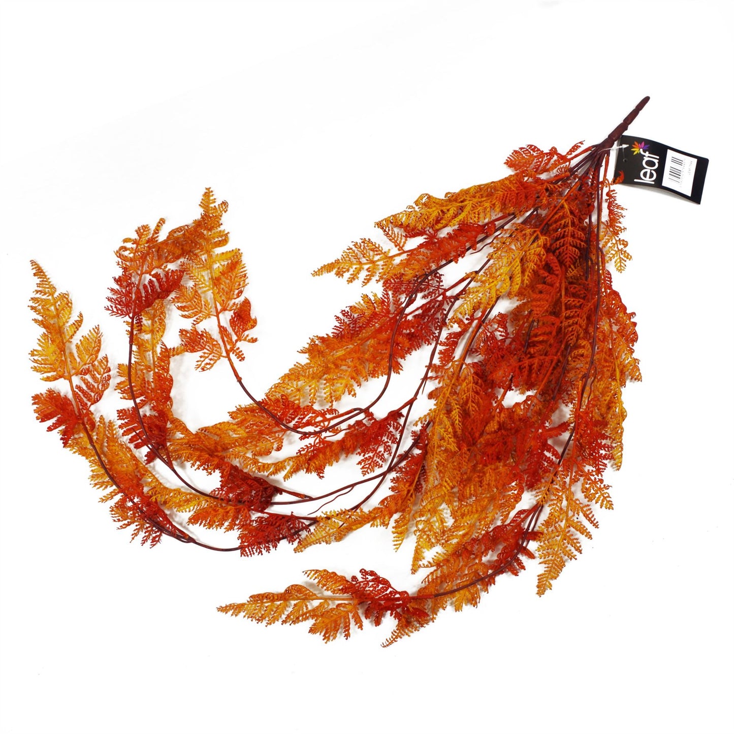100cm Artificial Hanging Maidenhair Fern Plant Autumn Orange – image 5