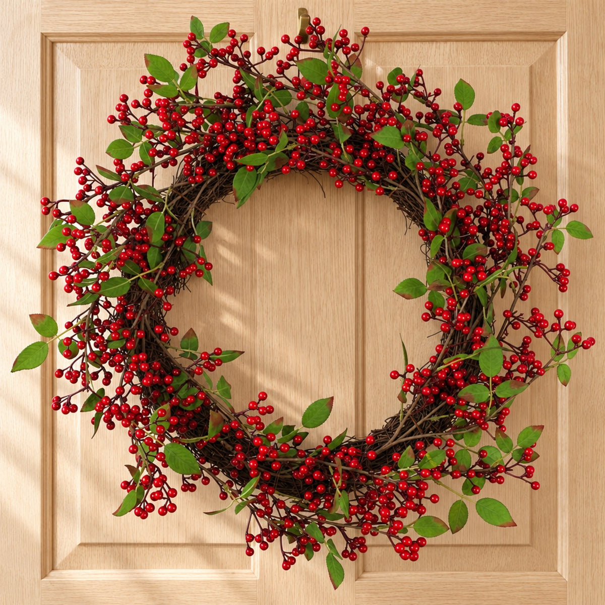 60cm Artificial Large Luxury Christmas Red Berry Floristry Wreath