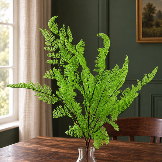 50cm Artificial Southern Wood Fern Bush Dark Green Plant