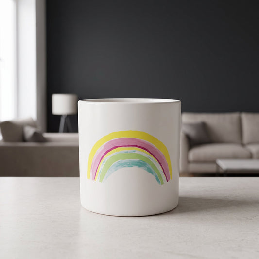 12cm Ceramic Rainbow Multicolour Ceramic Planter
