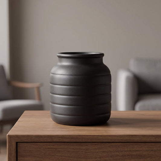 Black Vase Planter 13 x 13 x 14cm BlackBlack