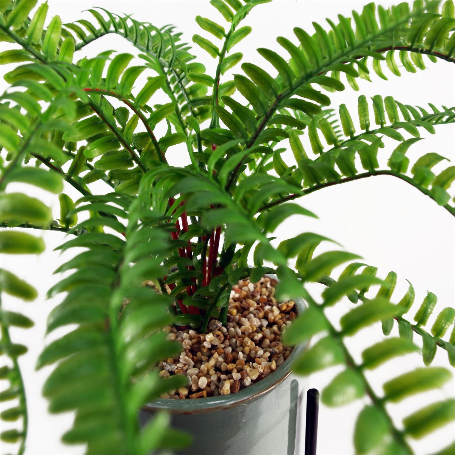 40cm Artificial Fern with Ceramic Planter Stand – image 8