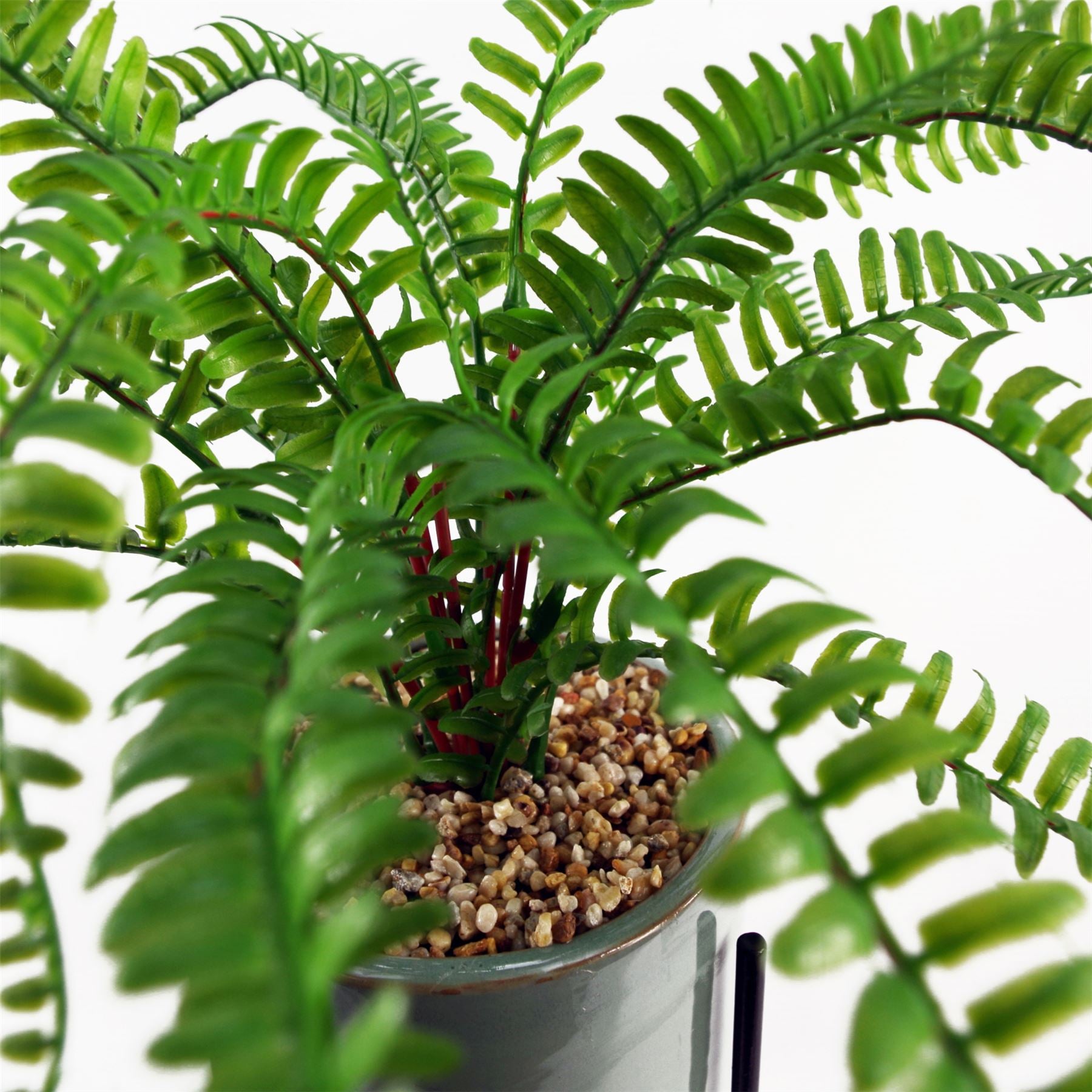 40cm Artificial Fern with Ceramic Planter Stand – image 8