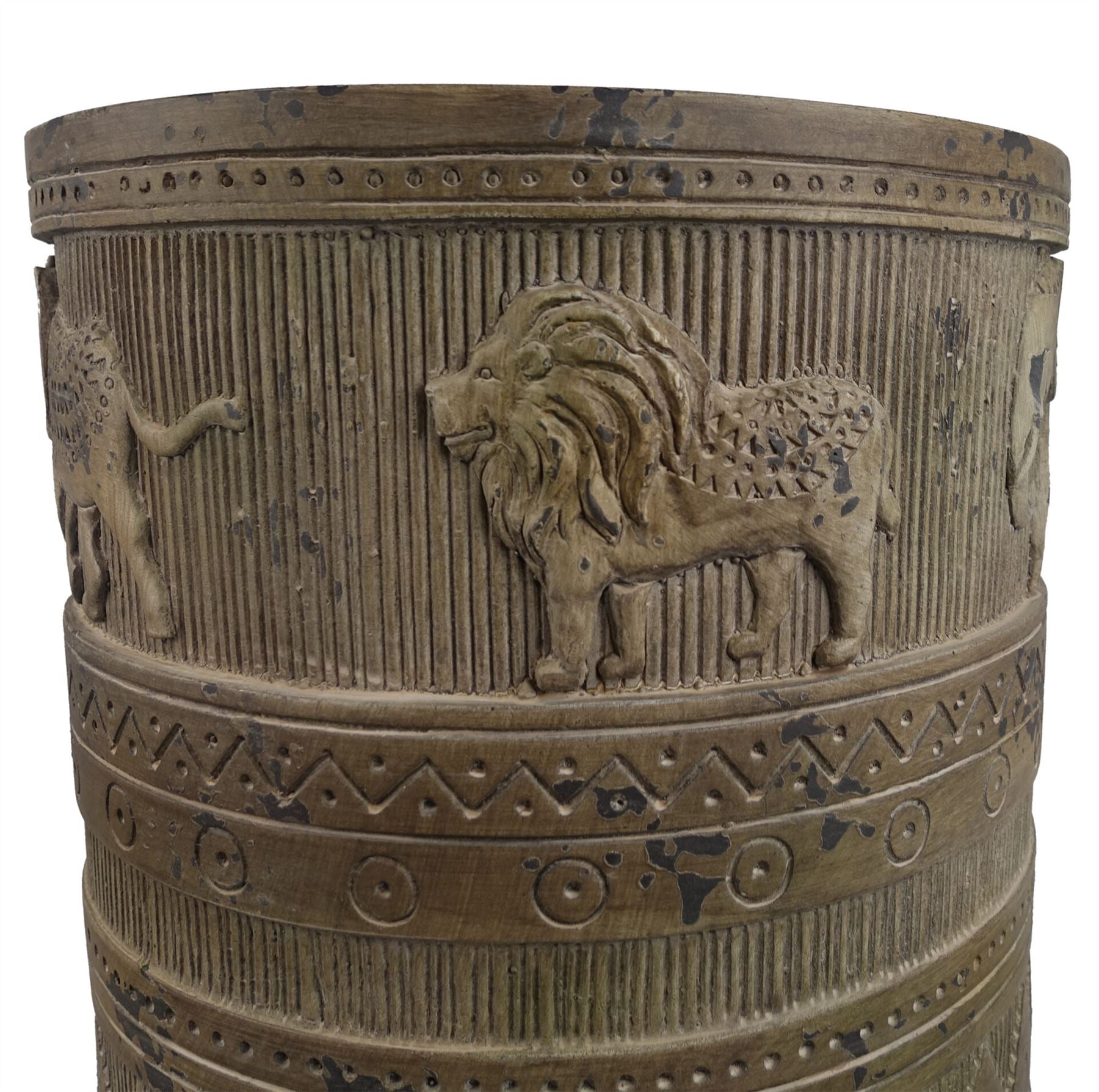 55cm x 29cm Jungle Planter with Legs Embossed Lion Elephant Large – image 3