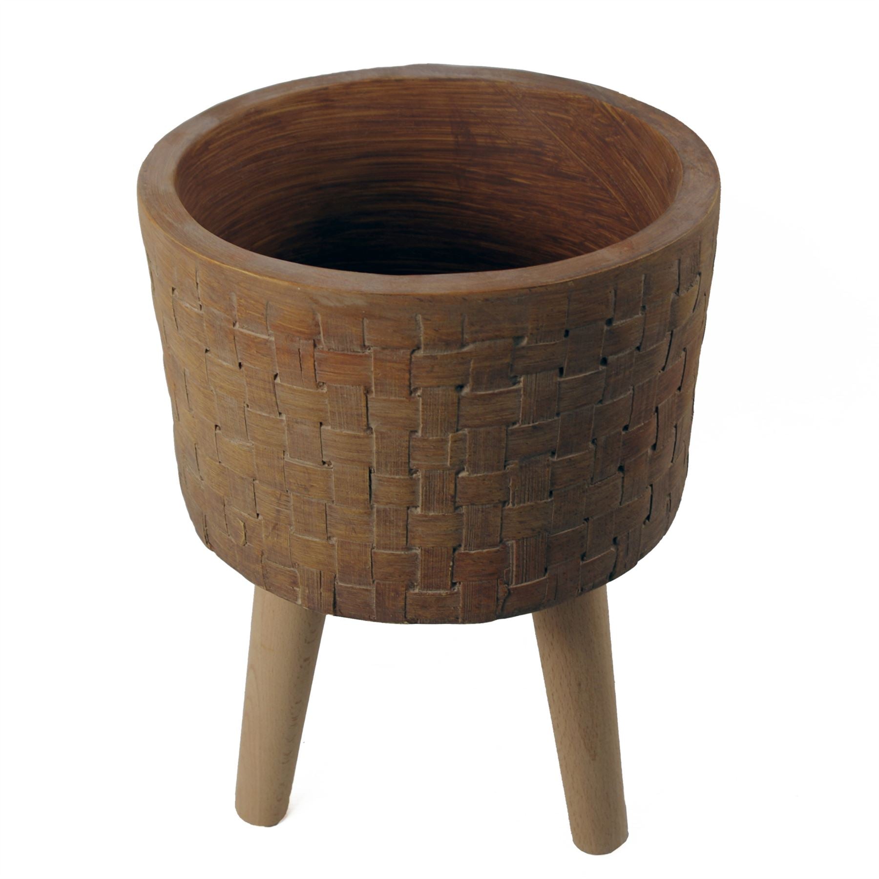 36cm x 25cm Woven Effect Composite Large Planter – image 4