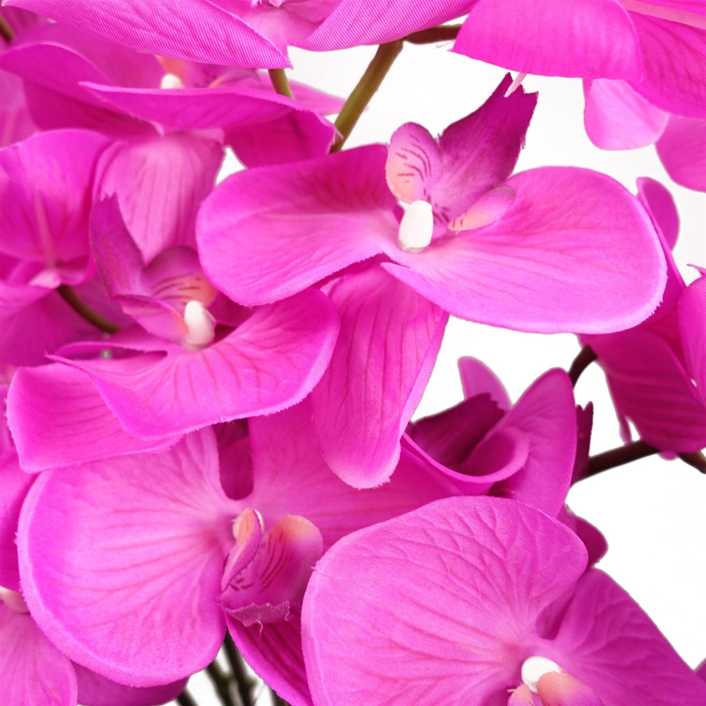 85cm Artificial Deluxe Bush Orchid Dark Pink with Black Pot – image 2