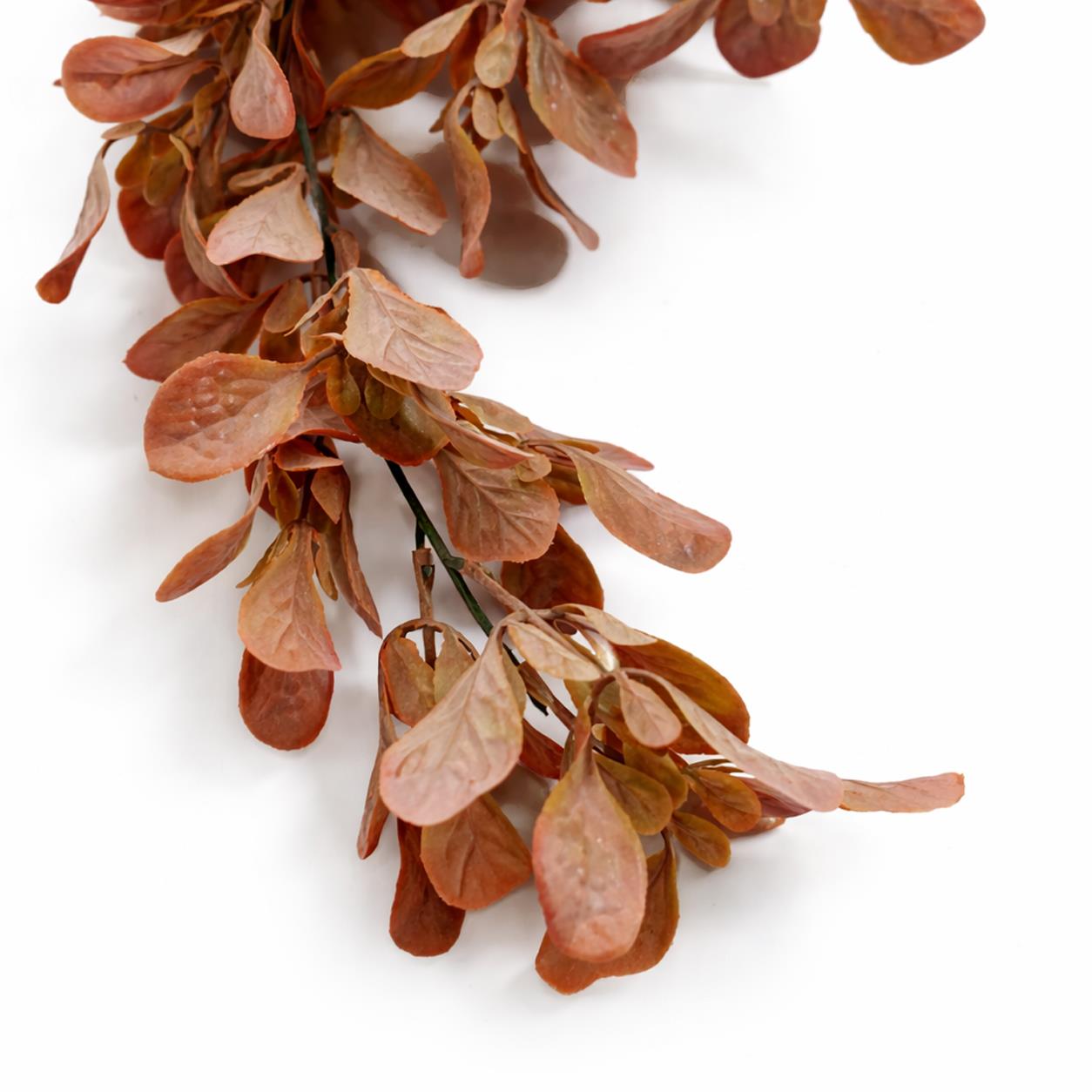 70cm Artificial Trailing Leaf Spray Stem Dusty Orange – image 3