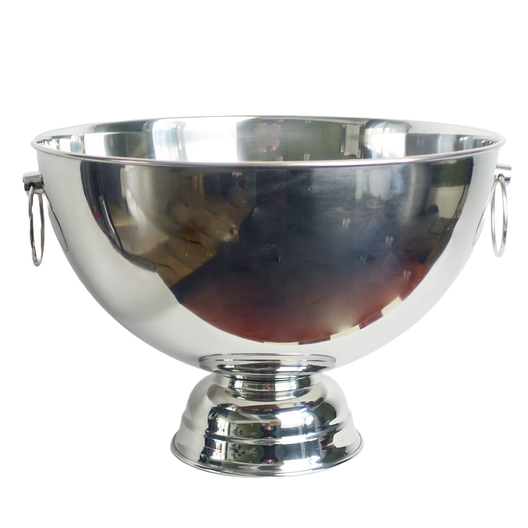 29cm XL Silver Champagne Bowl Planter – image 3