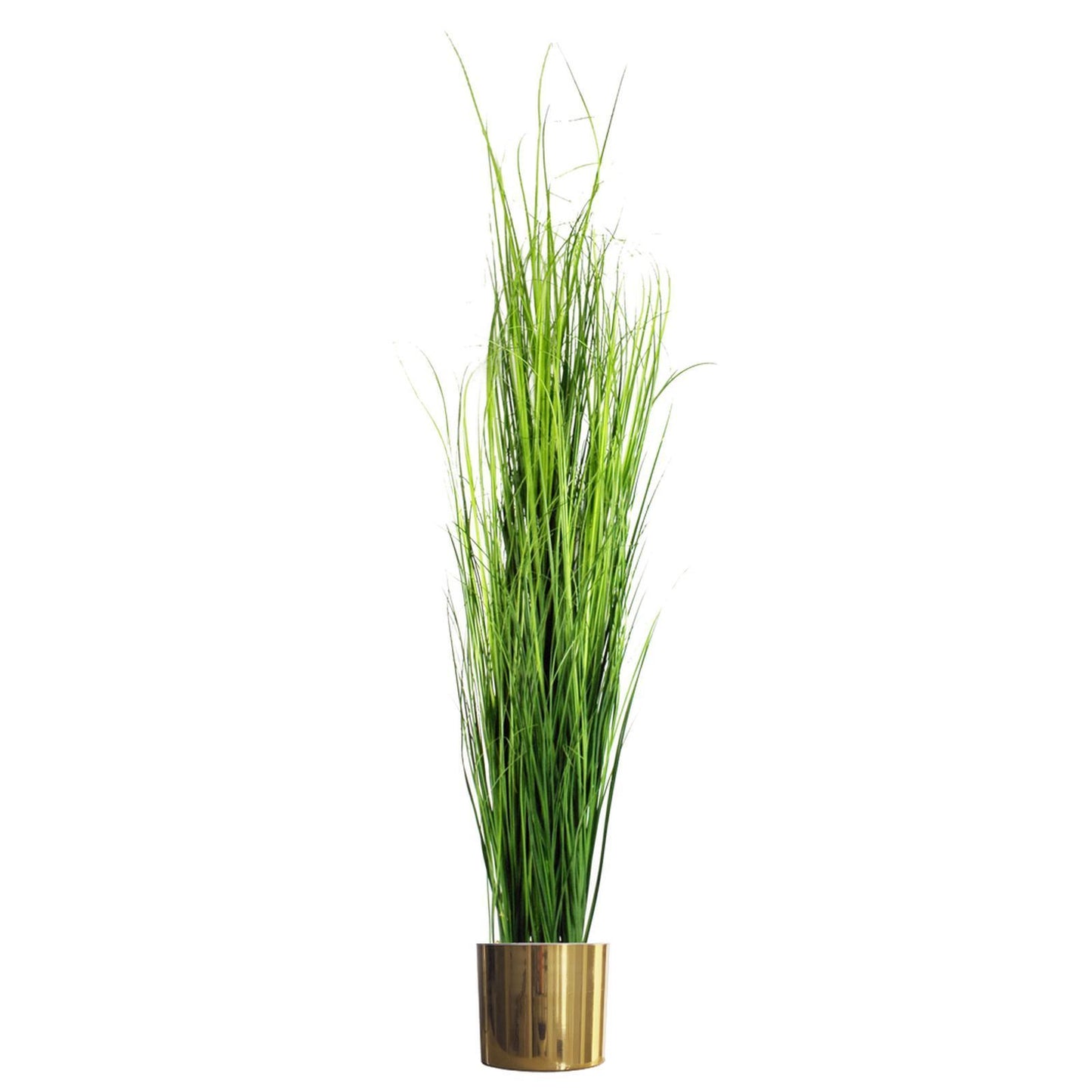 130cm Artificial Onion Grass Plant with Gold Planter – image 2