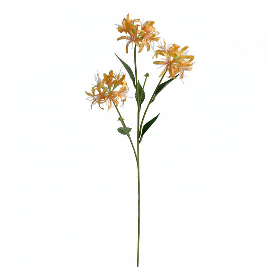 72cm Artificial Yellow Spider Lily Stem
