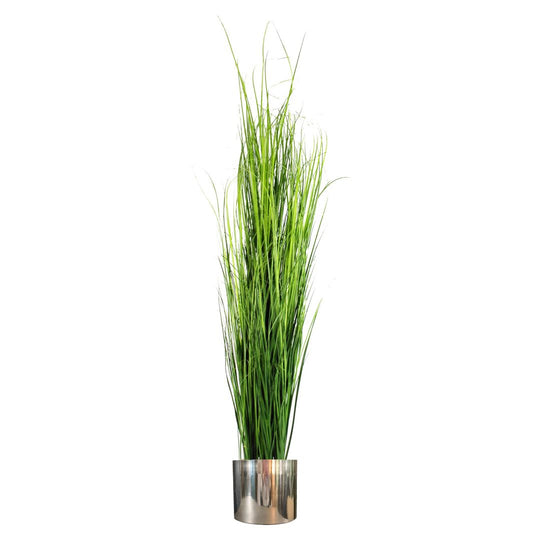 130cm Artificial Onion Grass Plant with Silver Metal Plater – image 2