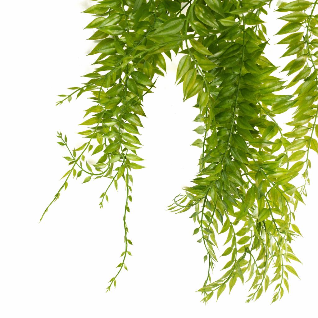 100cm Artificial Trailing Green Leaf Hanging Fern Plant Wired Stems – image 2