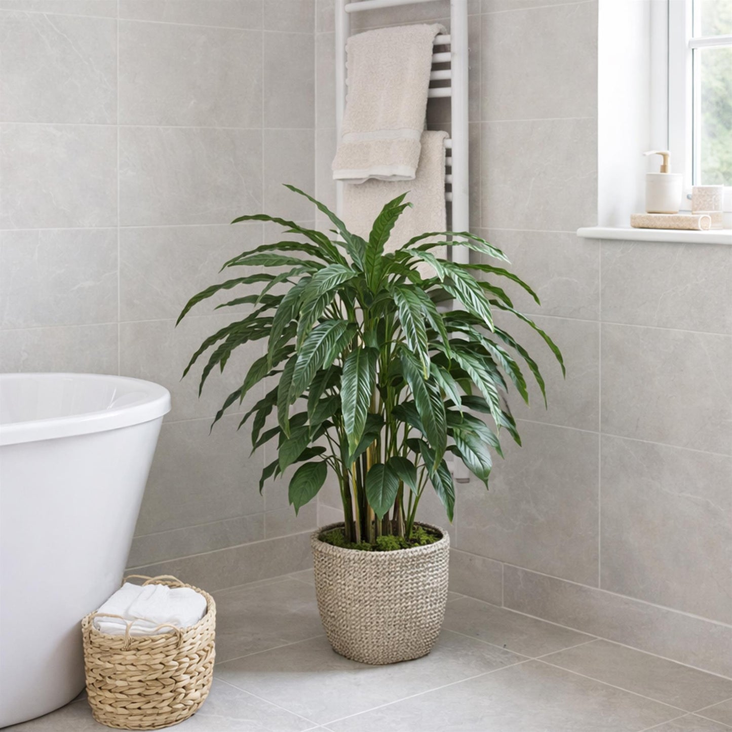 90cm Artificial Calathea Plant Dark Green – image 2