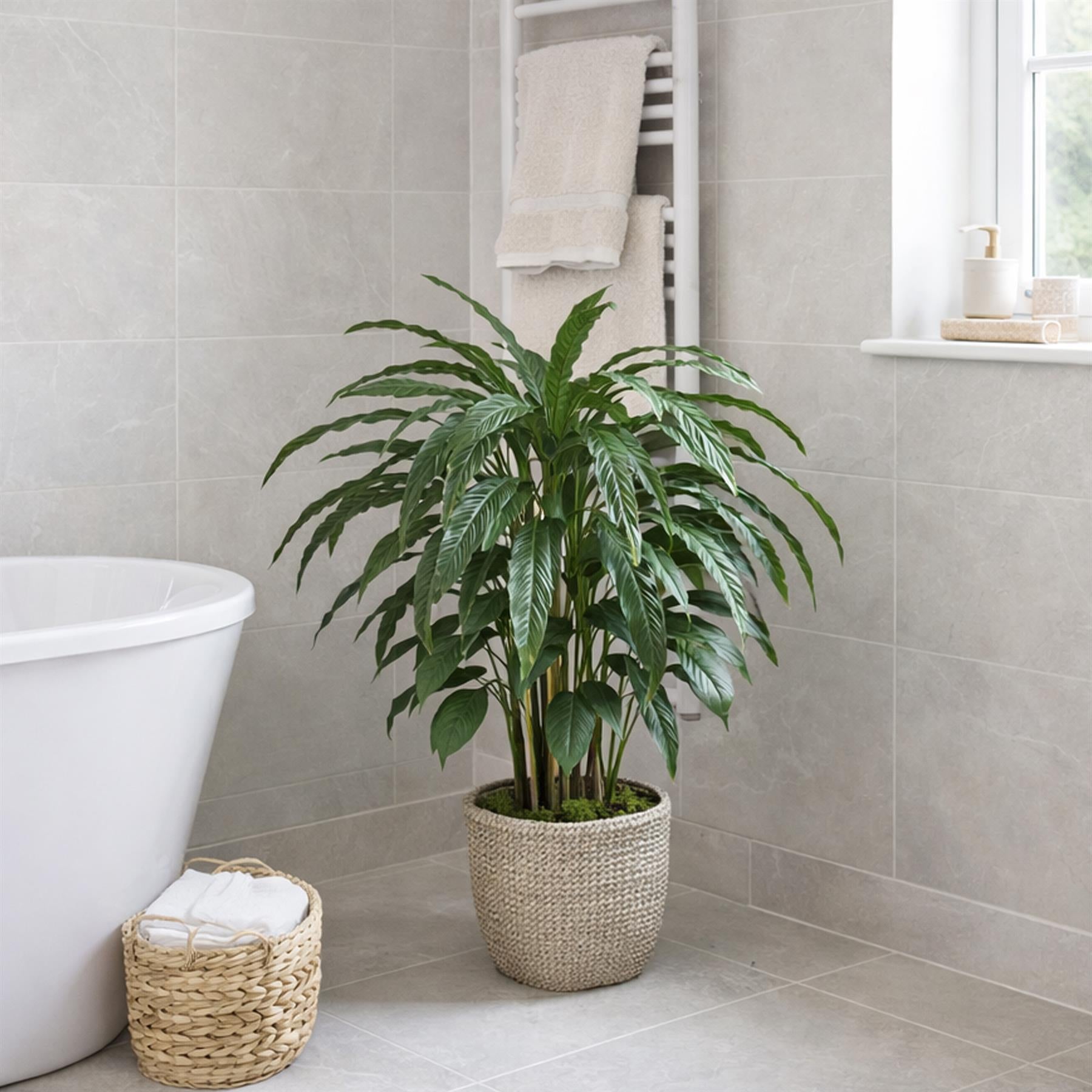 90cm Artificial Calathea Plant Dark Green – image 2