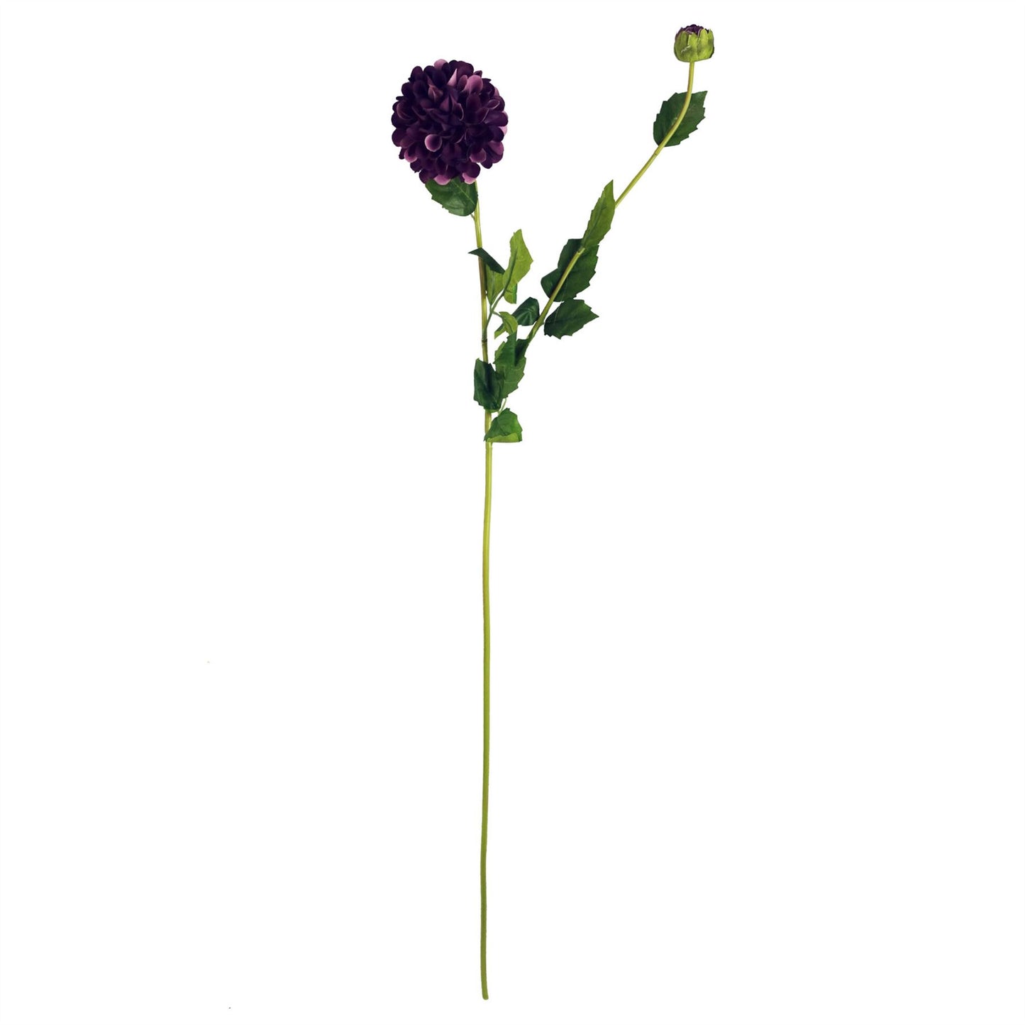 75cm Artificial Dahlia PomPom Flowers Purple – image 2