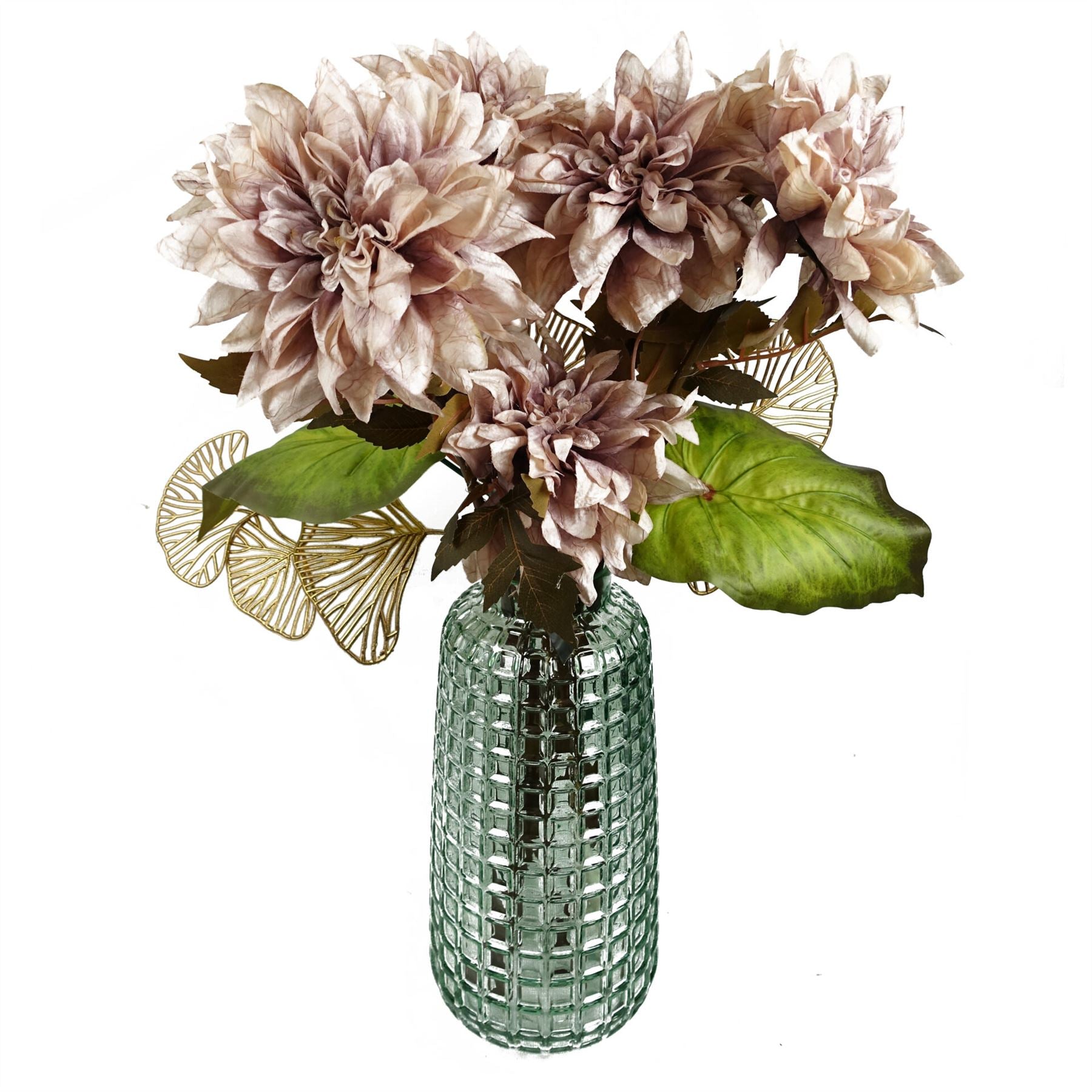55cm Artificial Dahlia Flower Stem Dusty Pink – image 4