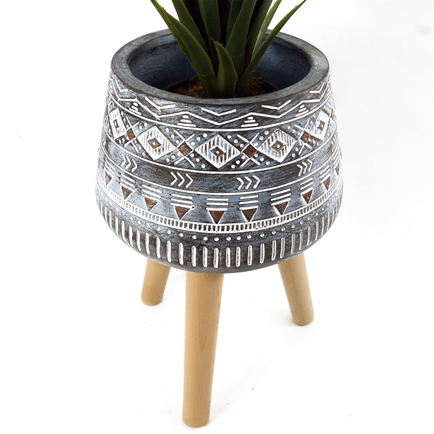 44cm x 26cm Aztec Blue Composite Large Planter – image 9