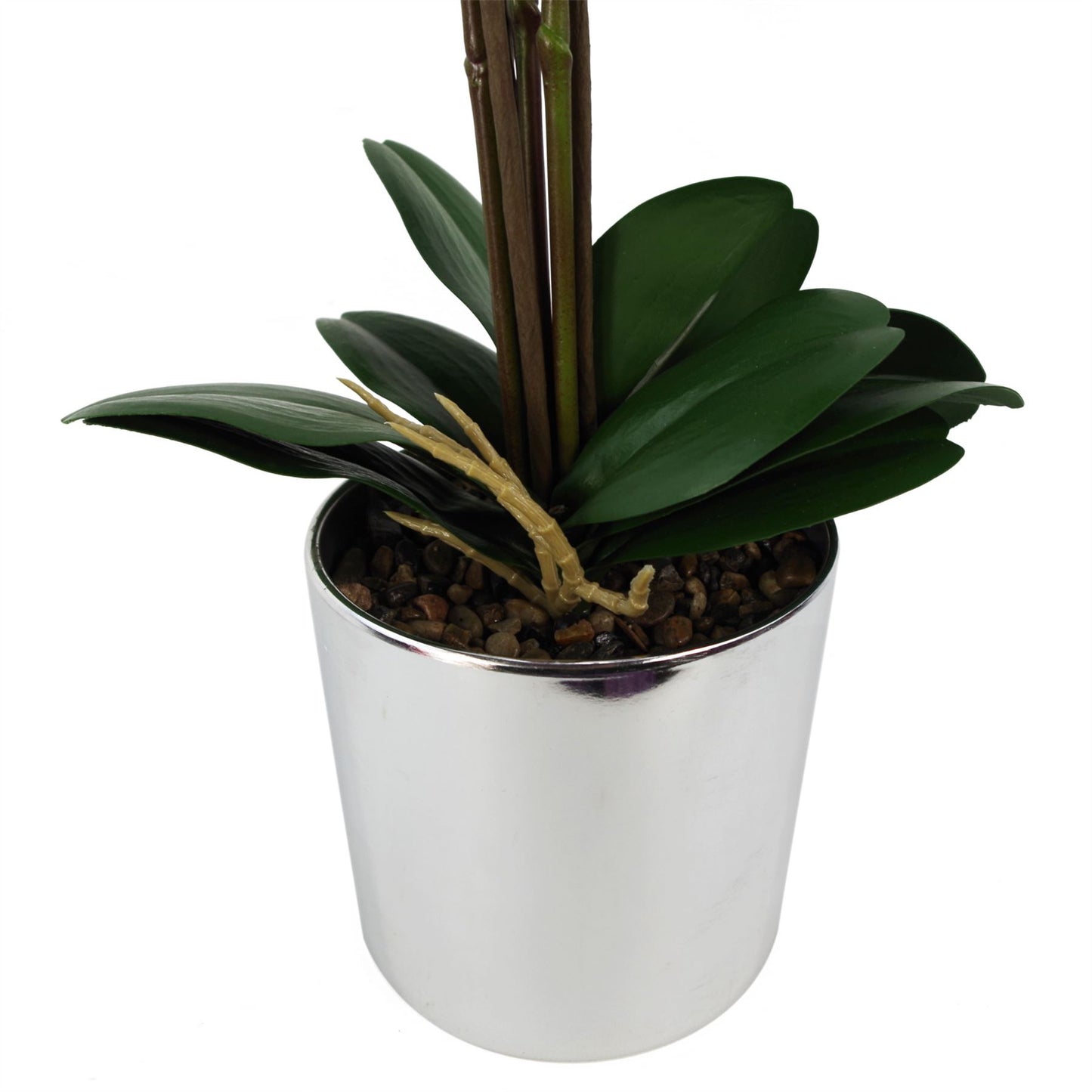 52cm Artificial Orchid Large -White Silver – image 4