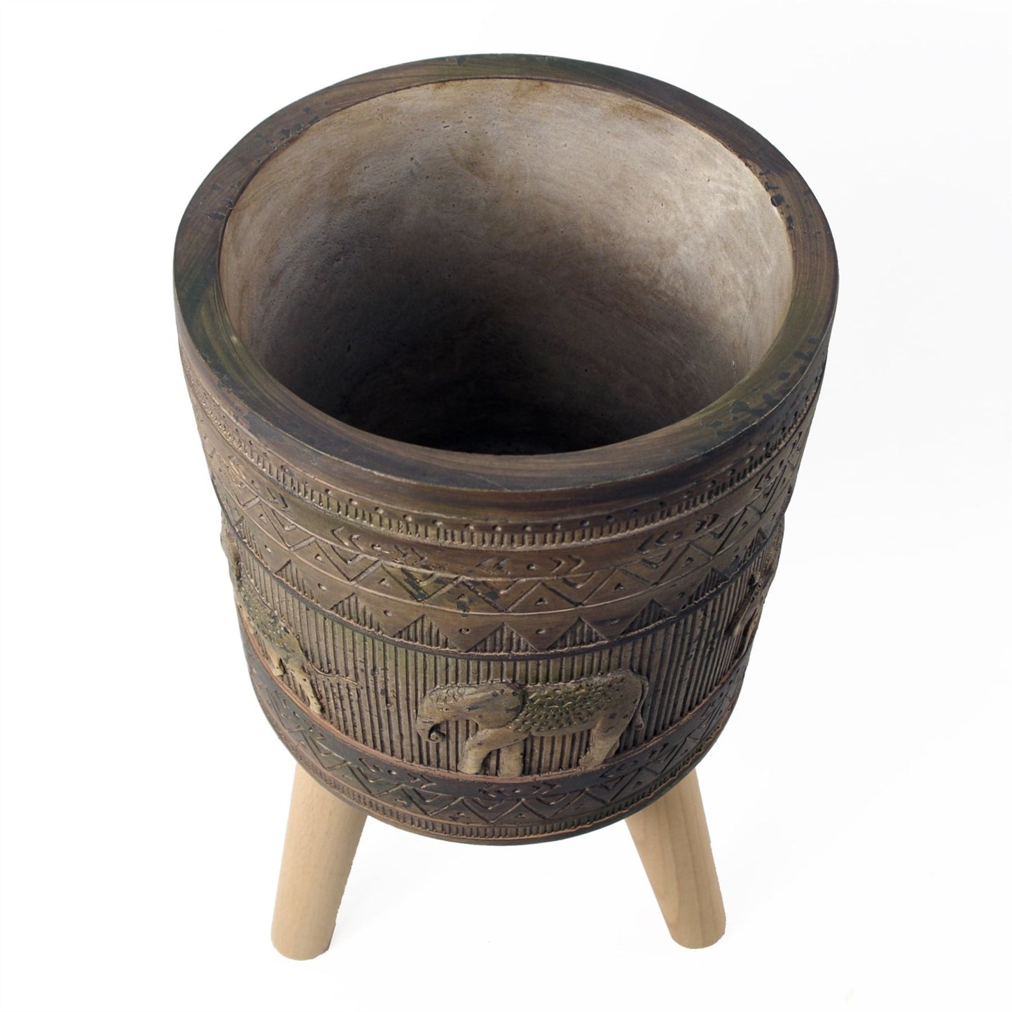 40cm x 21.5cm Zandi Elephant Composite Large Planter – image 6