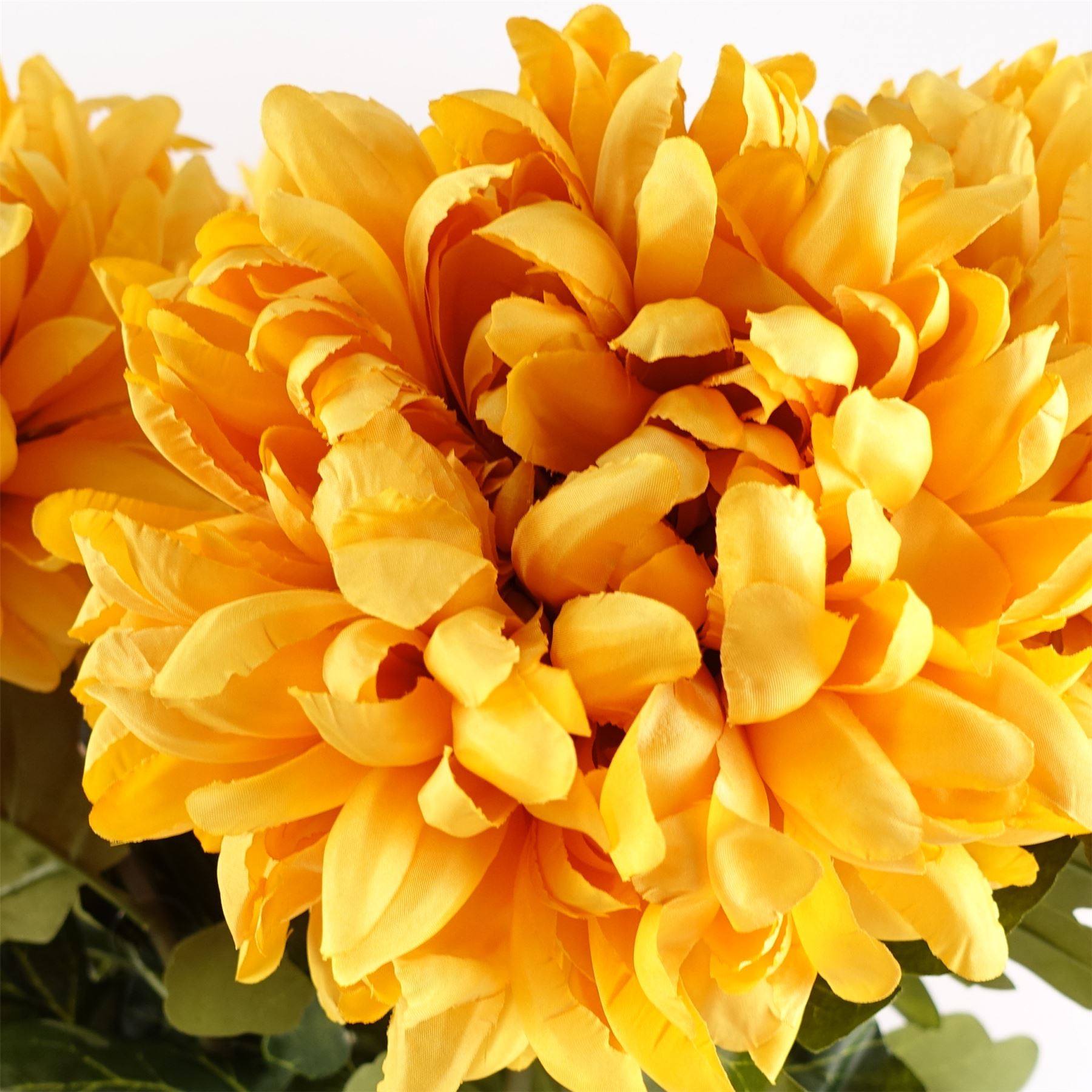 75cm Artificial Extra Large Reflex Chrysanthemum Gold – image 4