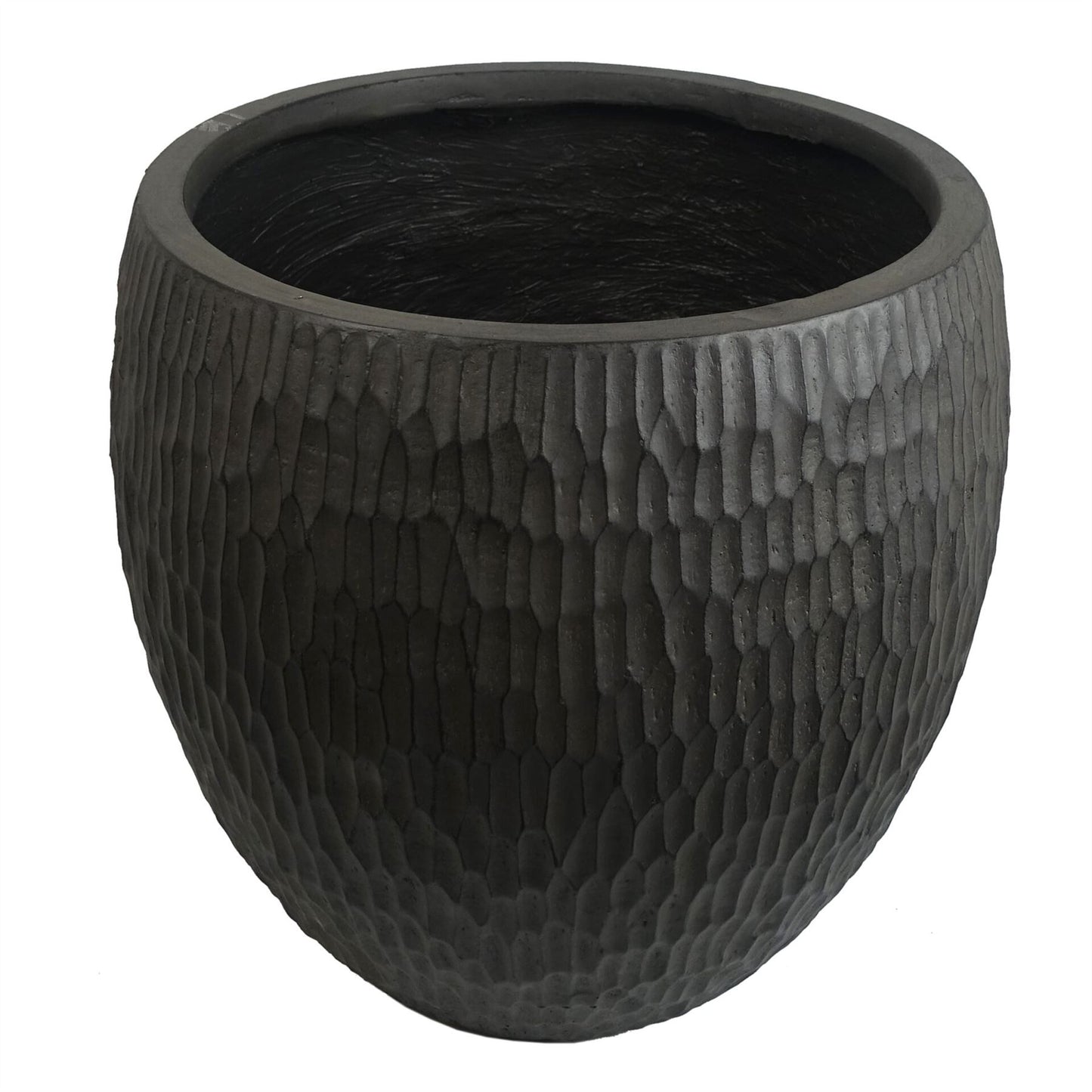 43cm Inoke Embossed Large Grey Composite Planter Plant Pot – image 3