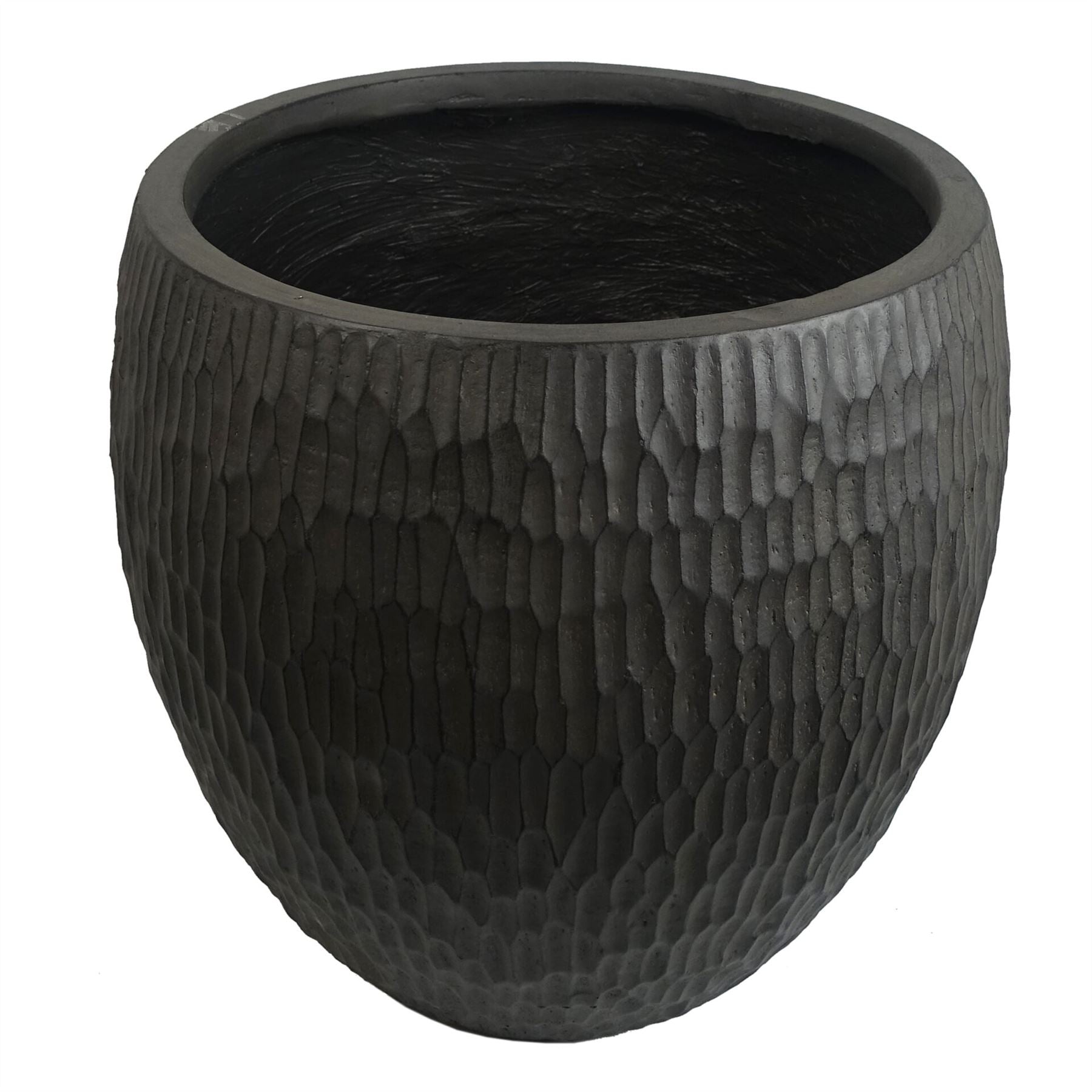 43cm Inoke Embossed Large Grey Composite Planter Plant Pot – image 3