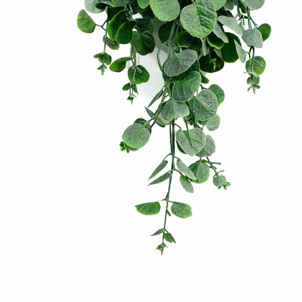75cm Artificial Round Leaf Hanging Foliage Plant Soft Eucalyptus Green – image 2