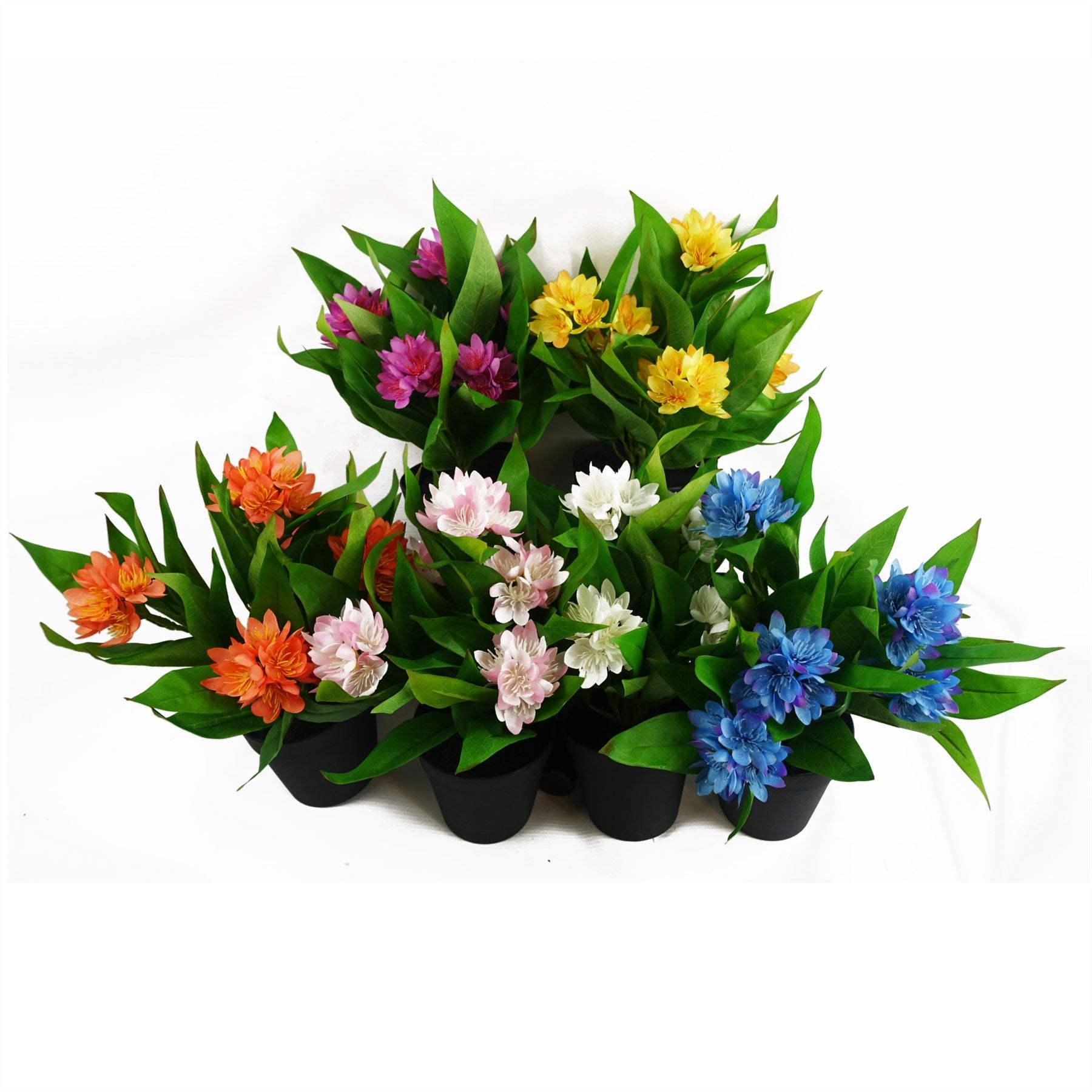 18cm Artificial Freesia Plant Orange Flowering – image 5