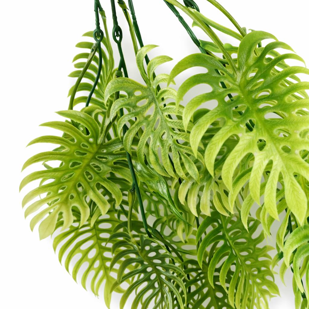 80cm Artificial Trailing Tropical Monstera Plant Light Green – image 4