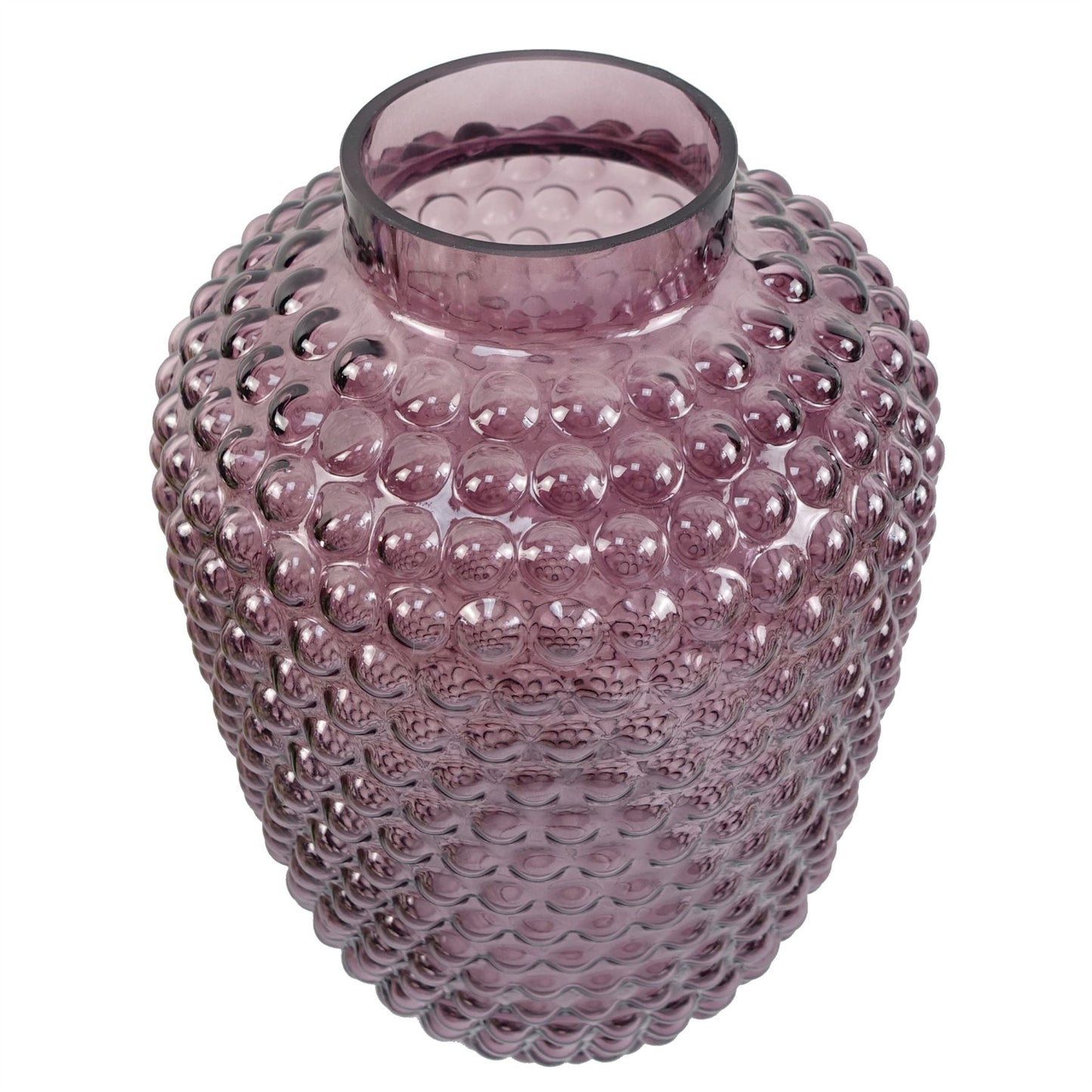 30cm Mulberry Purple Bubble Glass Vase – image 3