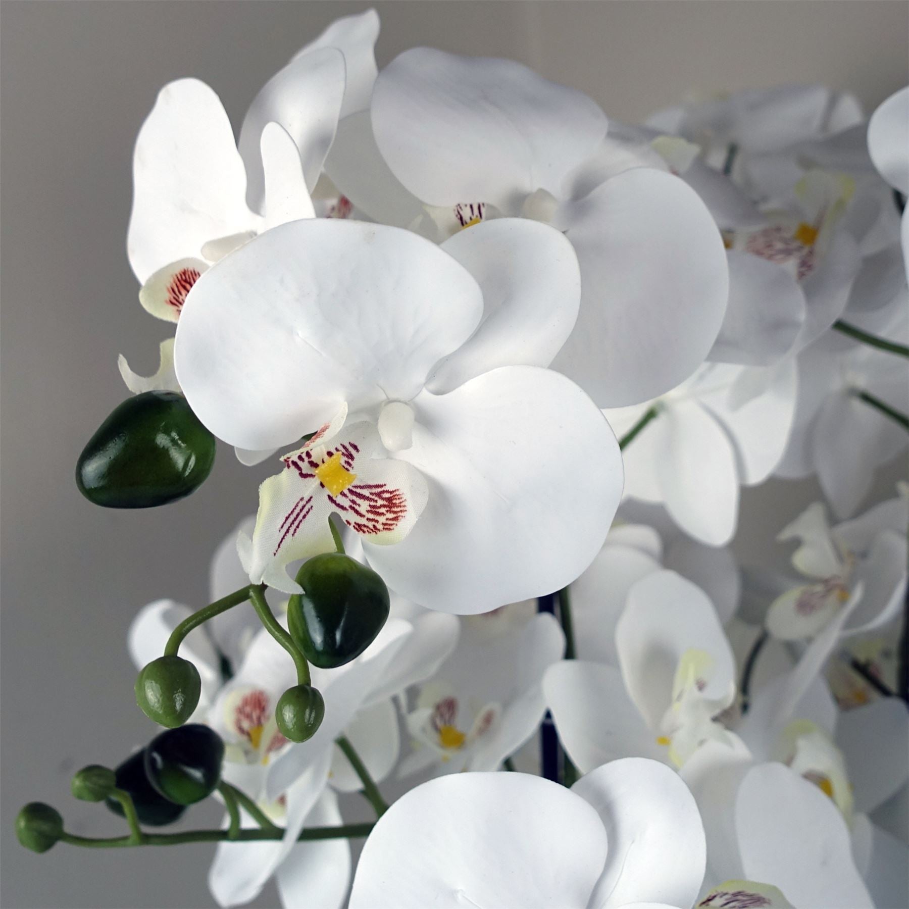 Artificial 60cm Orchid White Black Ceramic Planter – image 4
