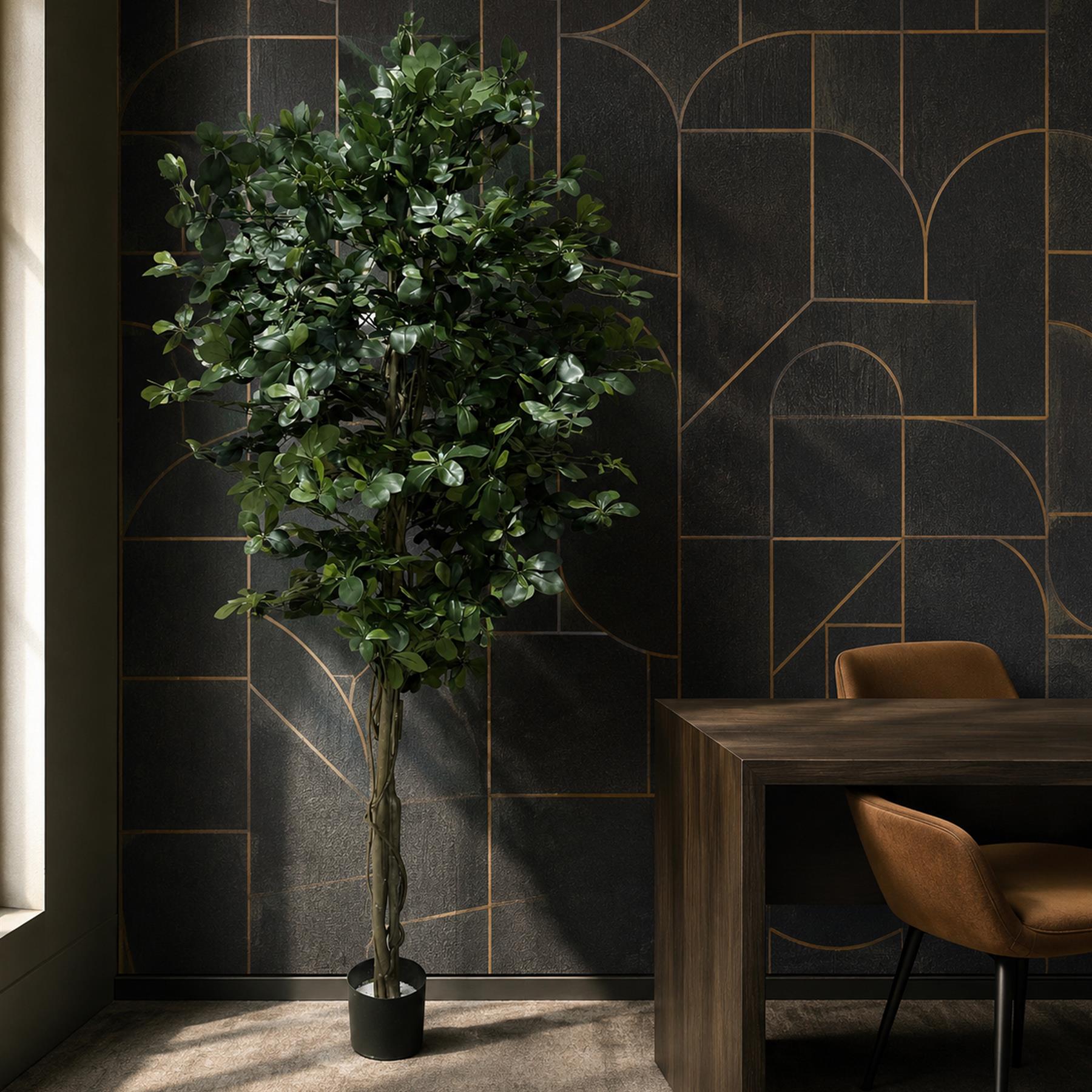 180cm Artificial Fire Retardant Black Olive Tree and Natural Trunk – image 3