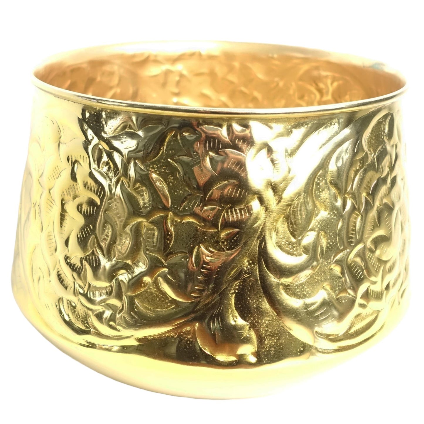 18cm Gold Swirl Planter – image 2